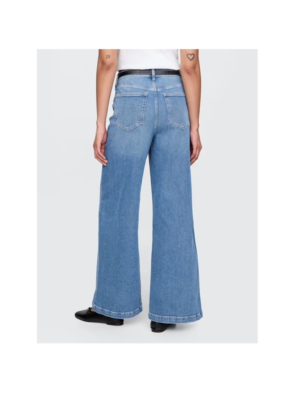 NWT GAP Extra High Rise Stride Wide-Leg Jeans 31 12 LONG TALL career teacher